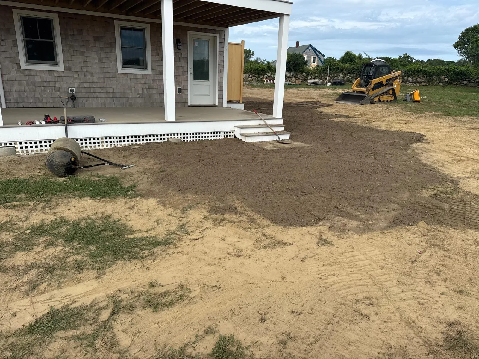 Exterior grade before landscape improvements